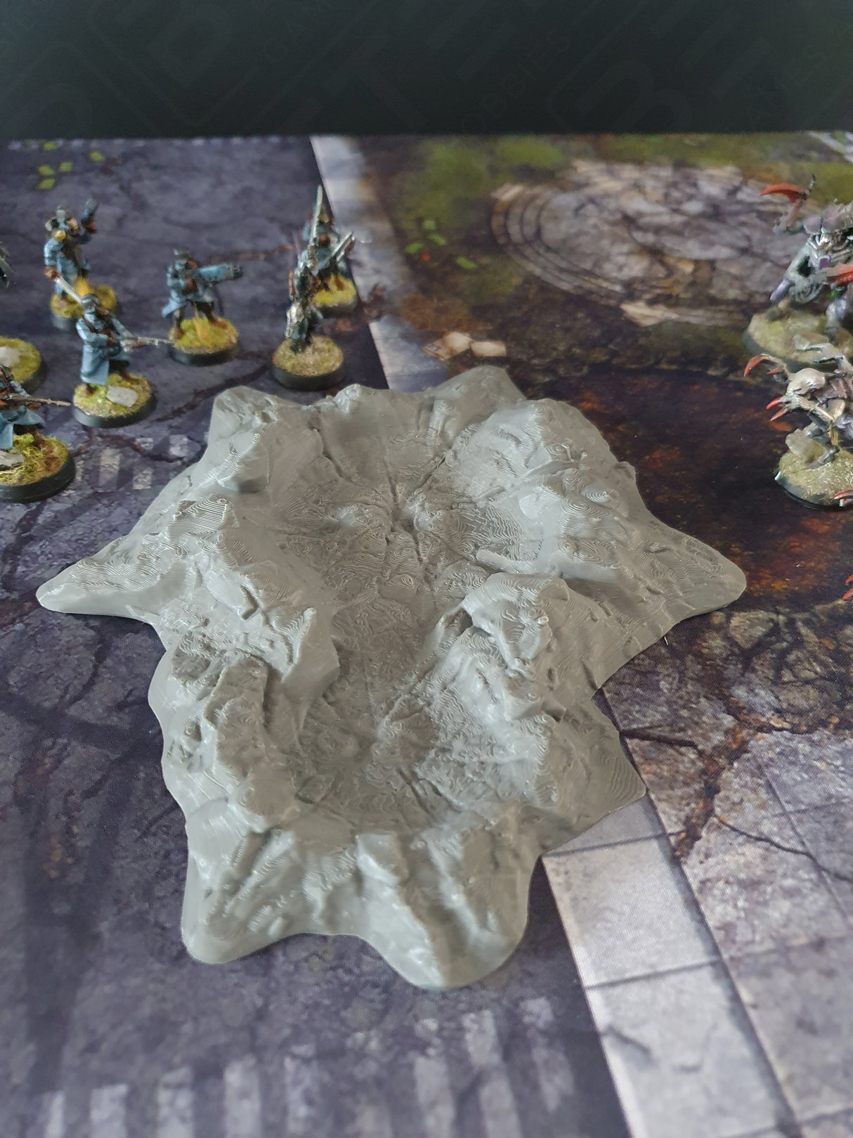 3D Printed Craters Scatter Terrain Set for Sci-Fi Wargaming & Tabletop Games by Txarli Factory