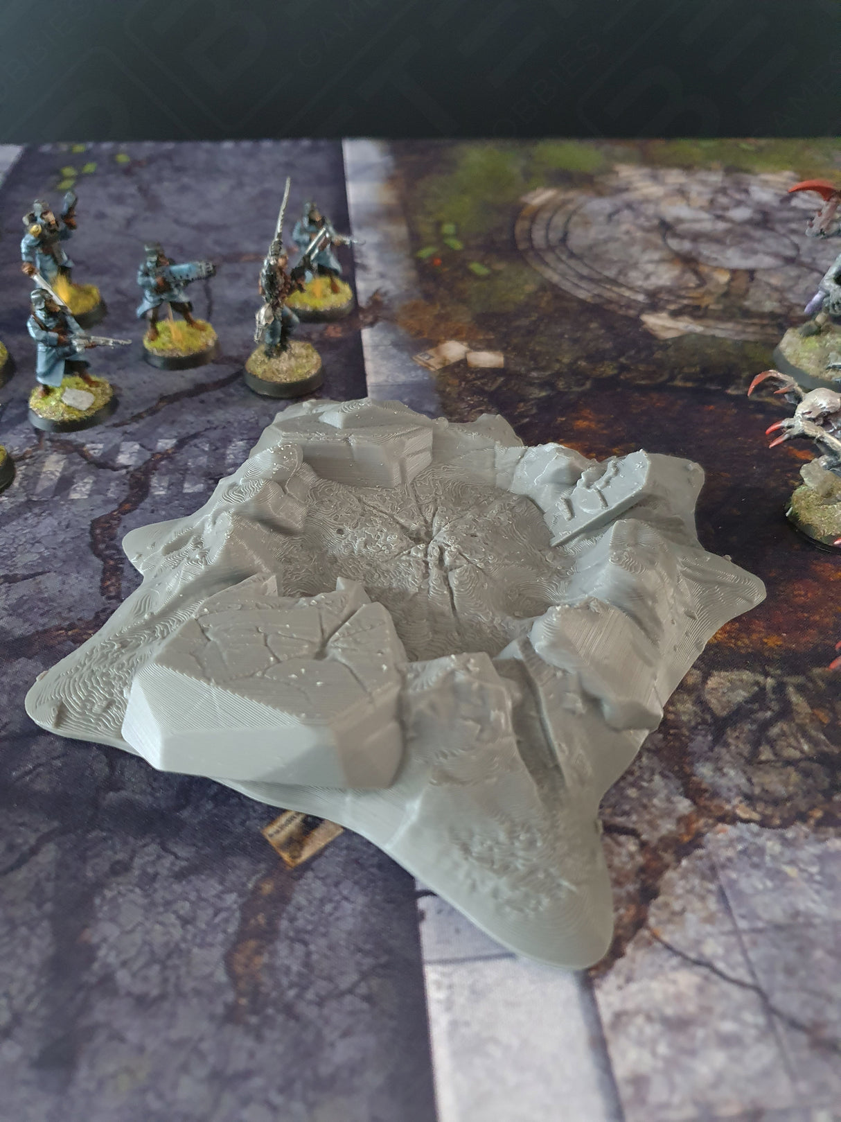 3D Printed Craters Scatter Terrain Set for Sci-Fi Wargaming & Tabletop Games by Txarli Factory