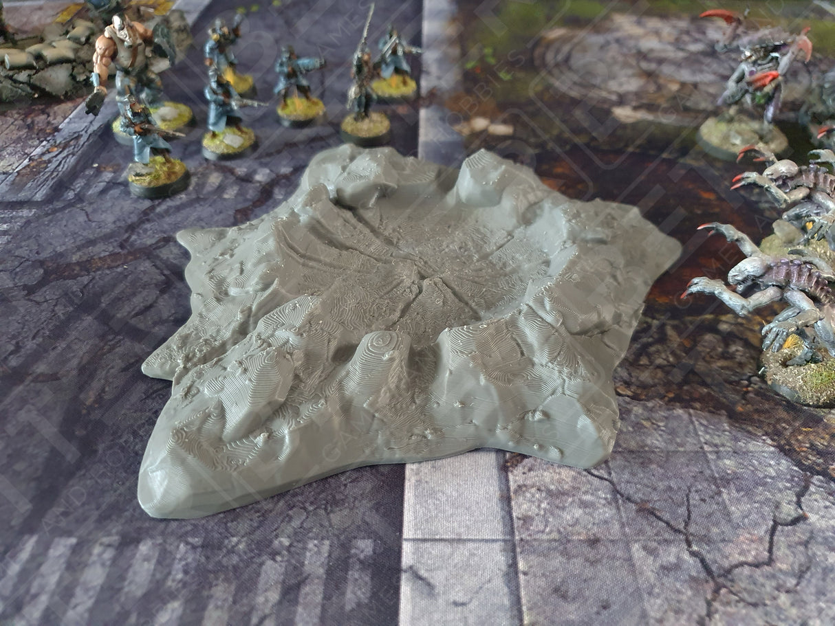3D Printed Craters Scatter Terrain Set for Sci-Fi Wargaming & Tabletop Games by Txarli Factory