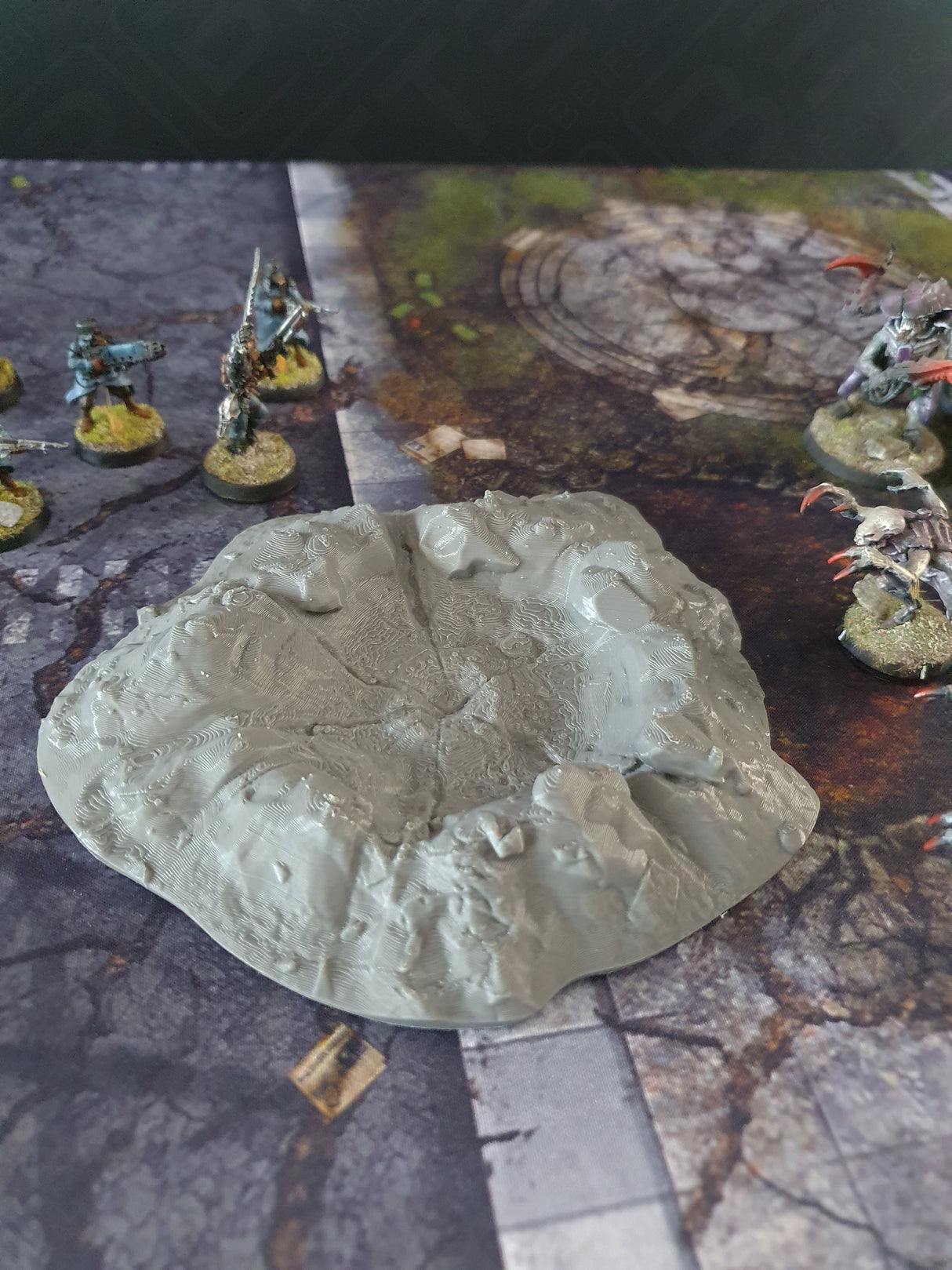 3D Printed Craters Scatter Terrain Set for Sci-Fi Wargaming & Tabletop Games by Txarli Factory