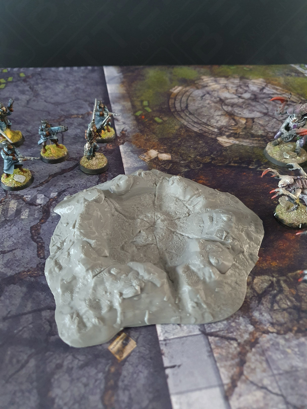 3D Printed Craters Scatter Terrain Set for Sci-Fi Wargaming & Tabletop Games by Txarli Factory