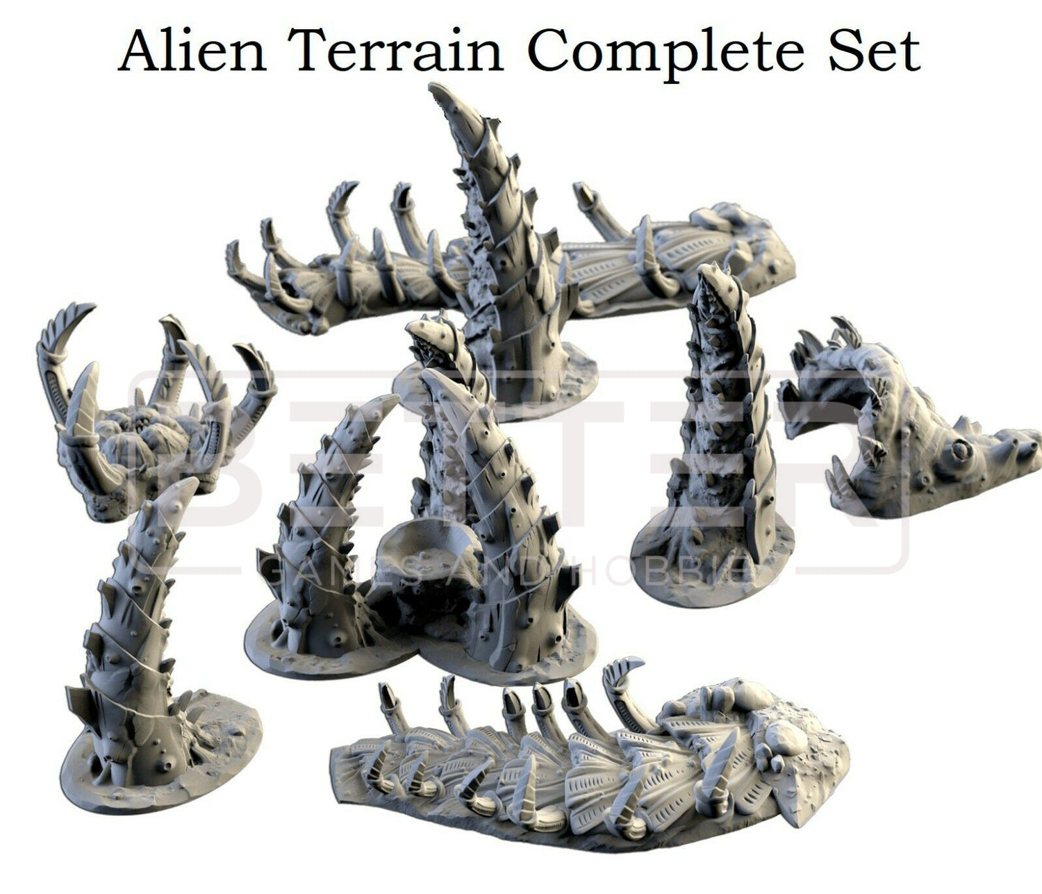 Alien Terrain Scatter Set – Modular Sci-Fi Landscape for 28-32 mm Wargaming