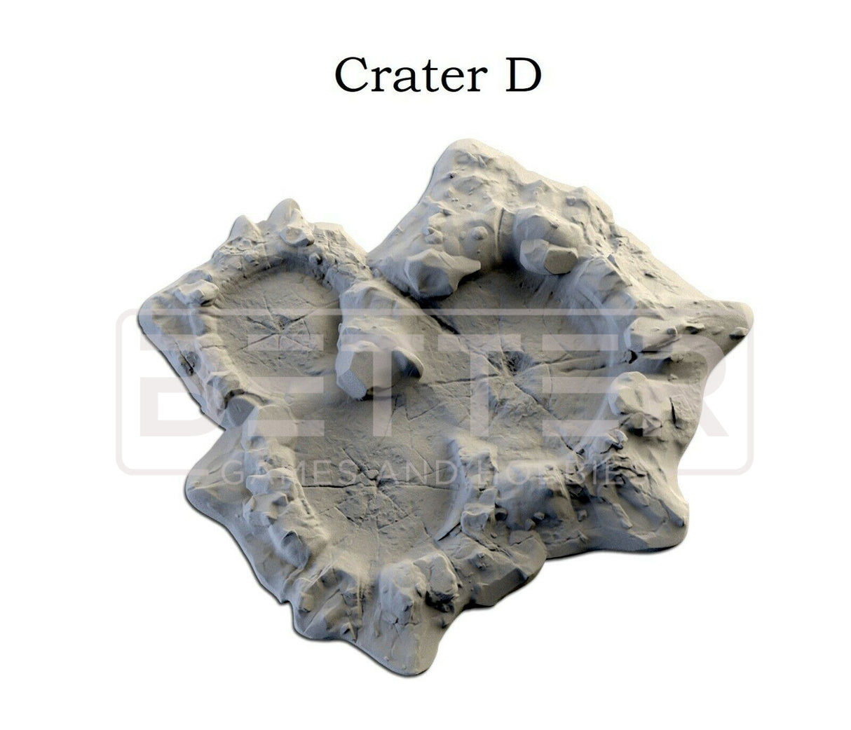 3D Printed Craters Scatter Terrain Set for Sci-Fi Wargaming & Tabletop Games by Txarli Factory