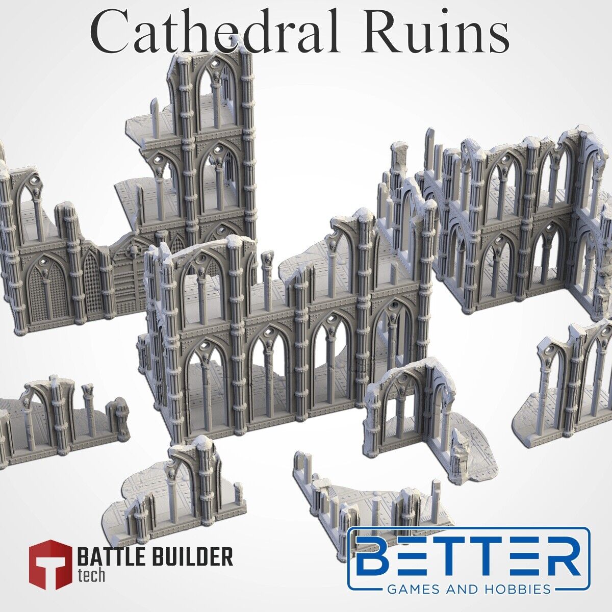 Cathedral Ruins (28mm Scale) for sci-fi wargaming RPG