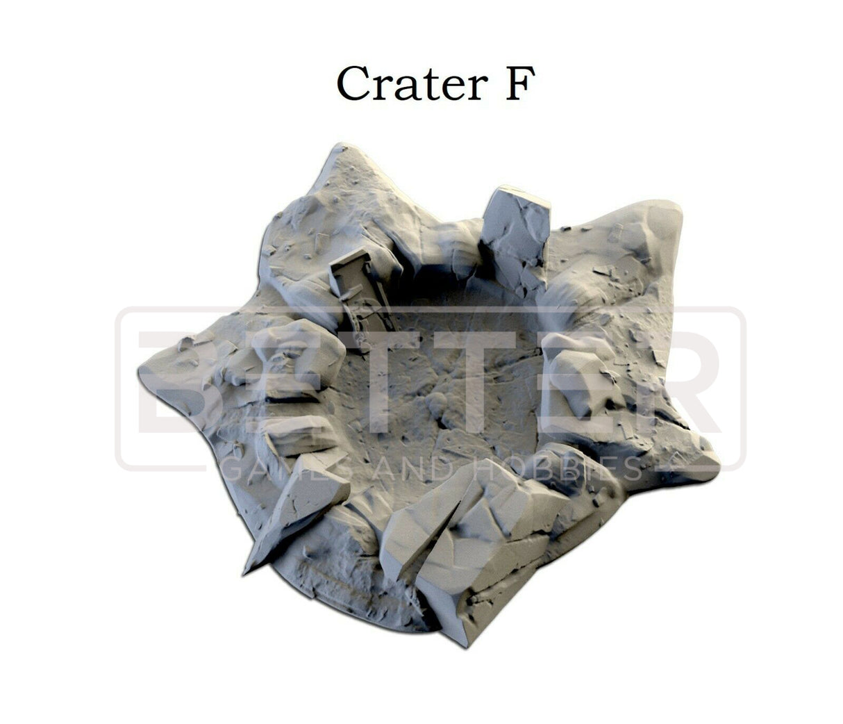 3D Printed Craters Scatter Terrain Set for Sci-Fi Wargaming & Tabletop Games by Txarli Factory