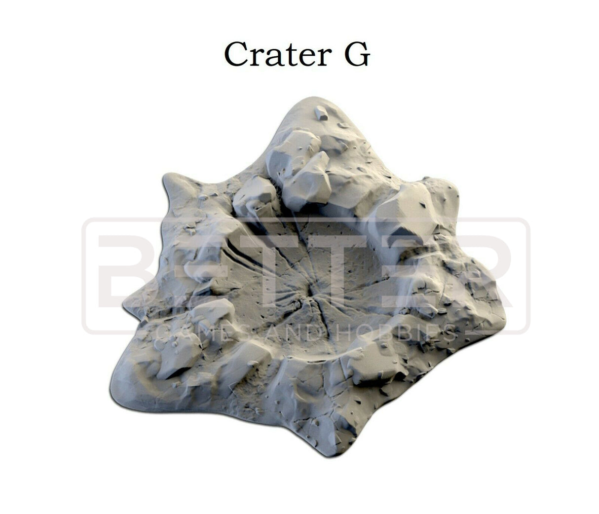 3D Printed Craters Scatter Terrain Set for Sci-Fi Wargaming & Tabletop Games by Txarli Factory