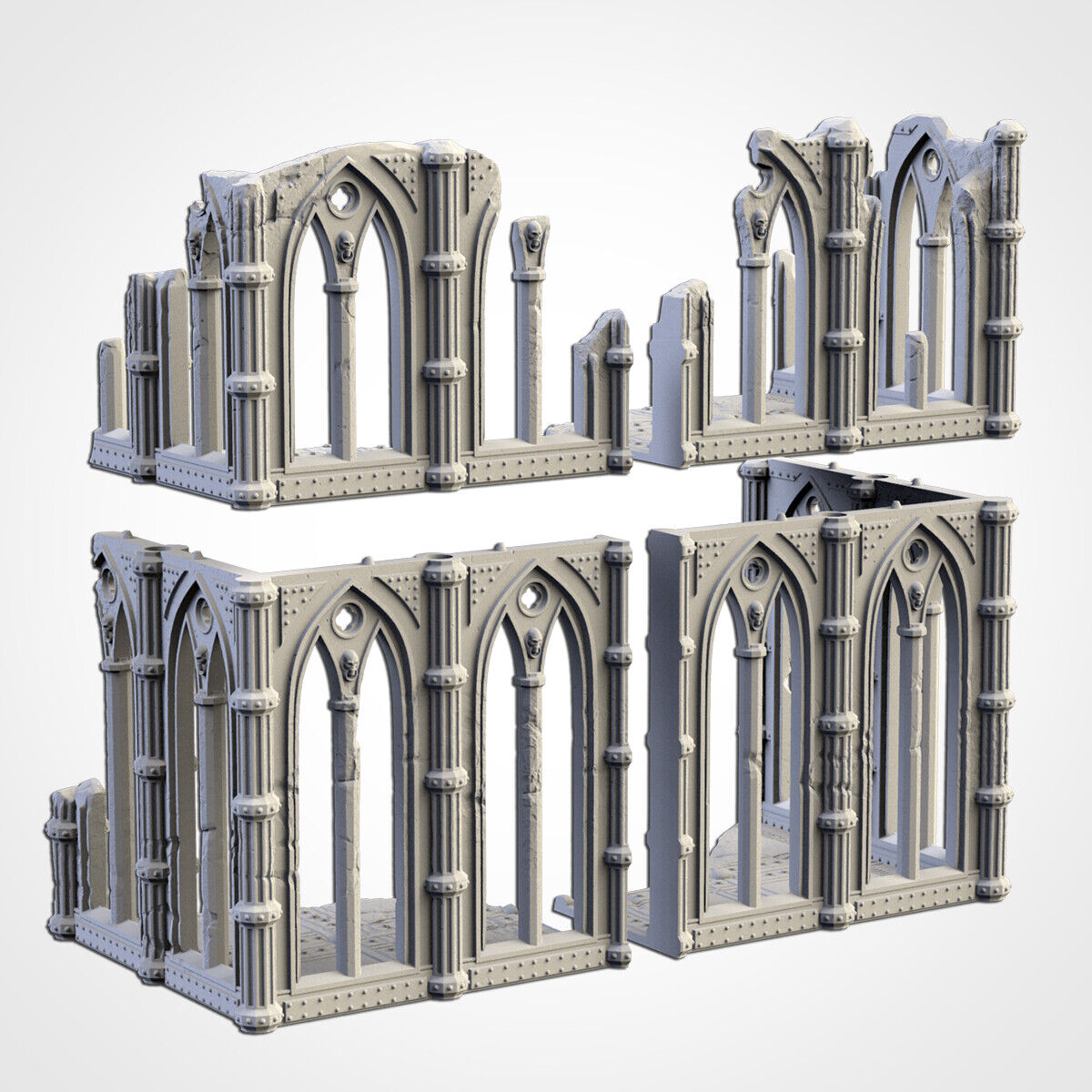 Cathedral Ruins (28mm Scale) for sci-fi wargaming RPG
