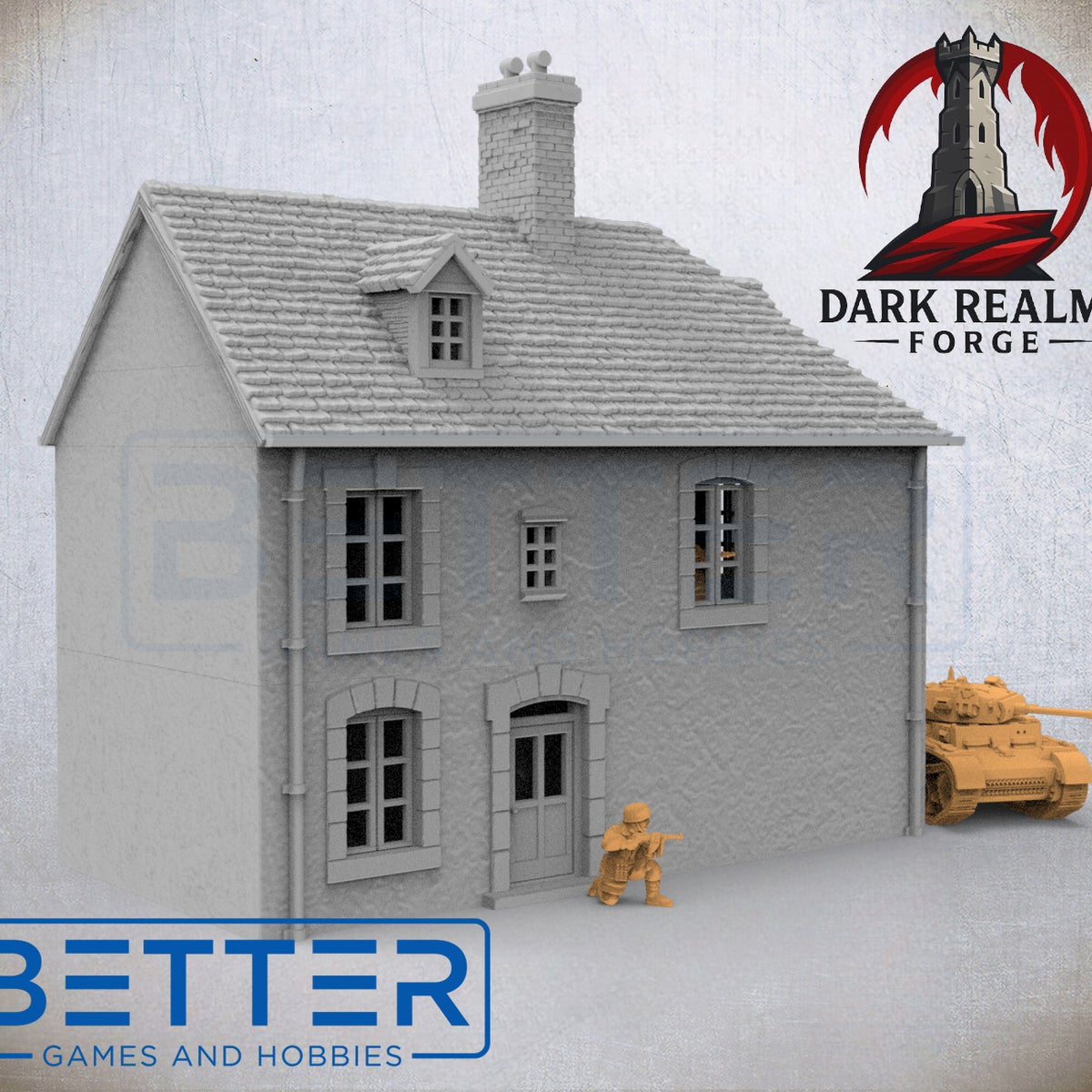 Overlord 1944, Building 3 - 32, 28, 20, 15 and 10mm Scale, for Fantasy ...