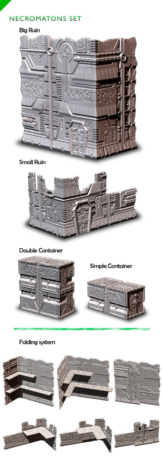 Necromations - Foldable, WTC compatible competitive tabletop terrain