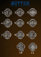 Big Shields, Flame Lizards - Heavy Armour. Conversion parts for sci-fi wargaming, Termi