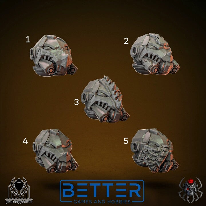 Big Heads, Flame Lizards Conversion parts for sci-fi wargames, Termi