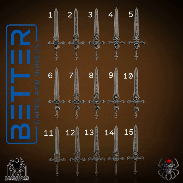 Swords, Flame Lizards - Blade Masters Conversion parts for sci-fi wargaming, 2nd born marine