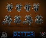 Backpacks - Flame Lizards, Battle Squad. Conversion parts for sci-fi wargaming miniatures