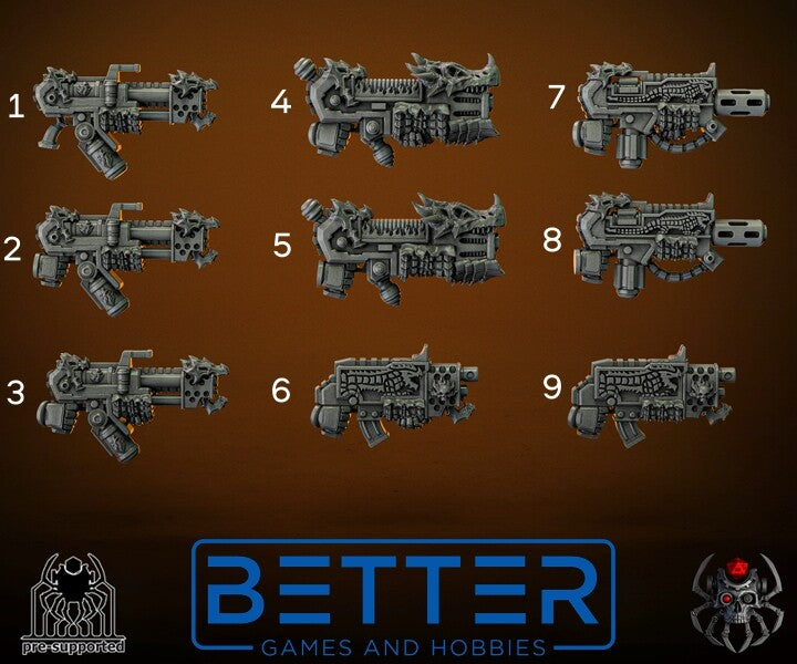 Special Weapons, Flame Lizards - Battle Squad. Conversion parts for sci-fi wargaming, 2nd born marine