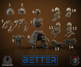 Flame Lizards - Surgeon. Conversion parts for sci-fi wargaming, 2nd born marine Apothecary.