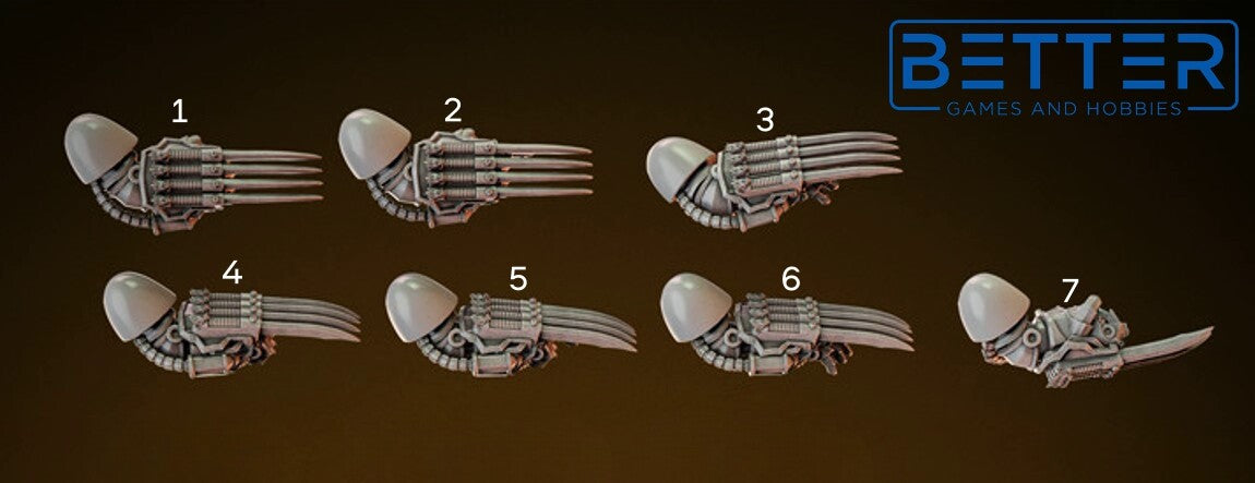 Big Claws, Flame Lizards Conversion parts for sci-fi wargames, Termi