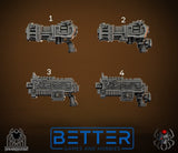 Pistols, Flame Lizards - Blade Masters Conversion parts for sci-fi wargaming, 2nd born marine