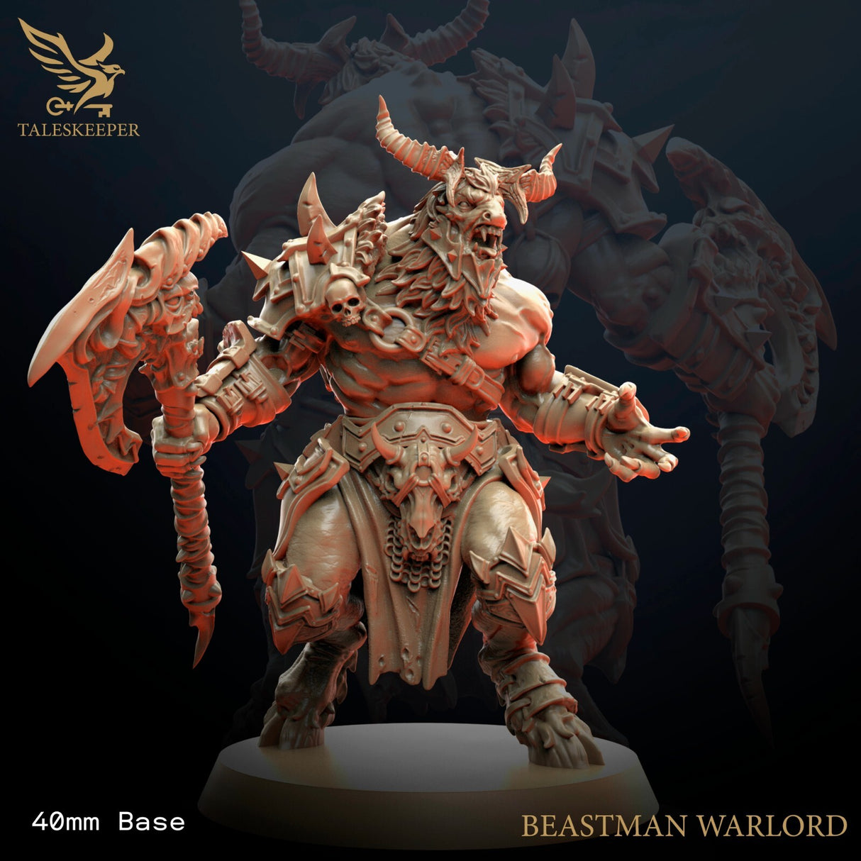 Beastmen Warlord - Tales Keeper Miniatures
