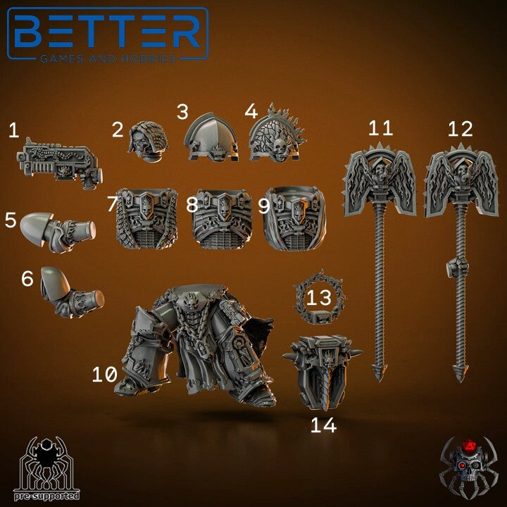 Prelate, Flame Lizards Conversion parts for sci-fi wargames, 2nd born chaplin