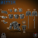 Prelate, Flame Lizards Conversion parts for sci-fi wargames, 2nd born chaplin