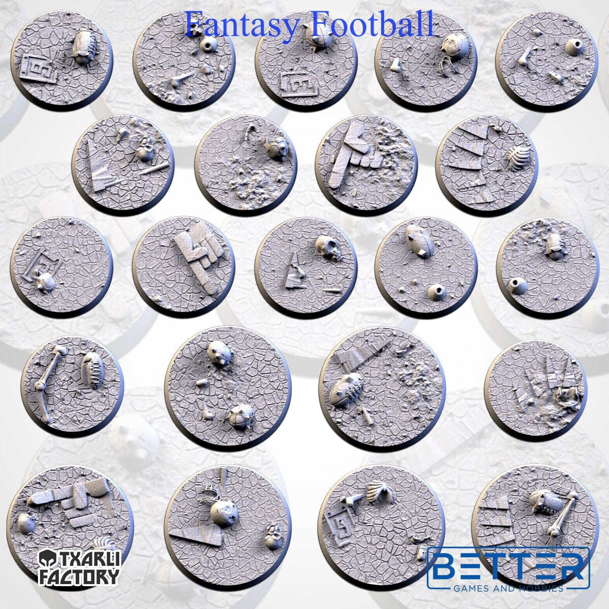 Fantasy Football - Themed bases and Toppers Suitable for Blood Bowl