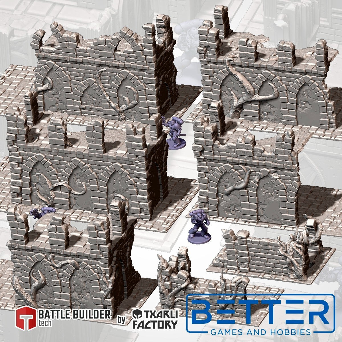 Abandoned Ruins - G-W compatible competitive Tabletop Terrain