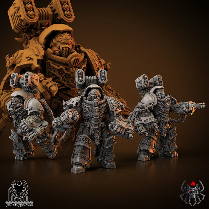 Heads, Vanquisher, Flame Lizards. Conversion parts for Sci-Fi wargaming, 2nd born marine