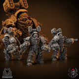 Heads, Vanquisher, Flame Lizards. Conversion parts for Sci-Fi wargaming, 2nd born marine