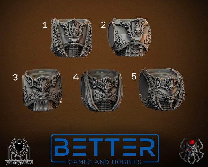 Chests, Flame Lizards - Blade Masters Conversion parts for sci-fi wargaming, 2nd born marine