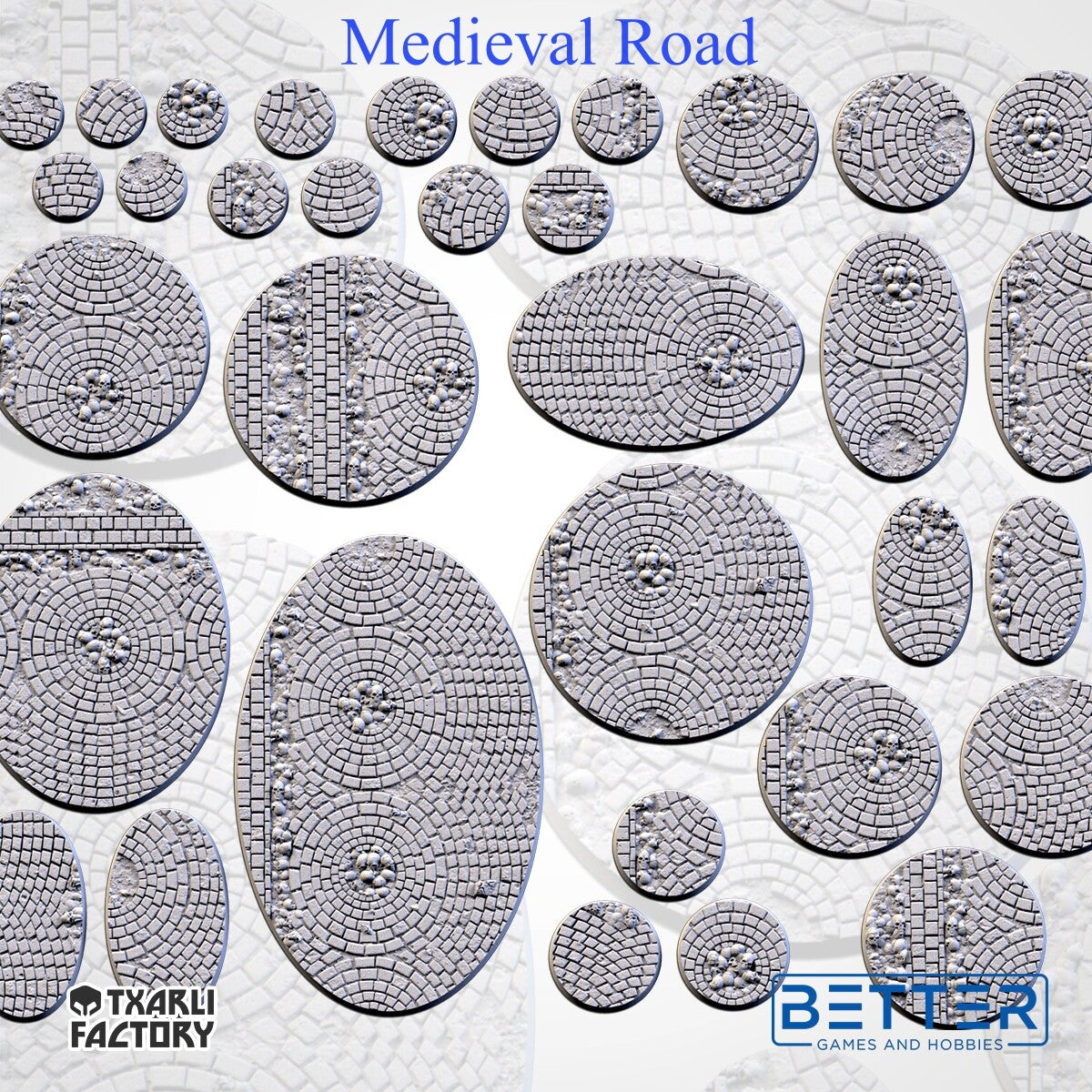 Medieval Road - Themed bases and Toppers for sci-fi & fantasy wargaming