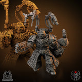 Shoulder Pads, Flame Lizards - Forge Master. Conversion parts for sci-fi wargaming, 2nd Born Marine