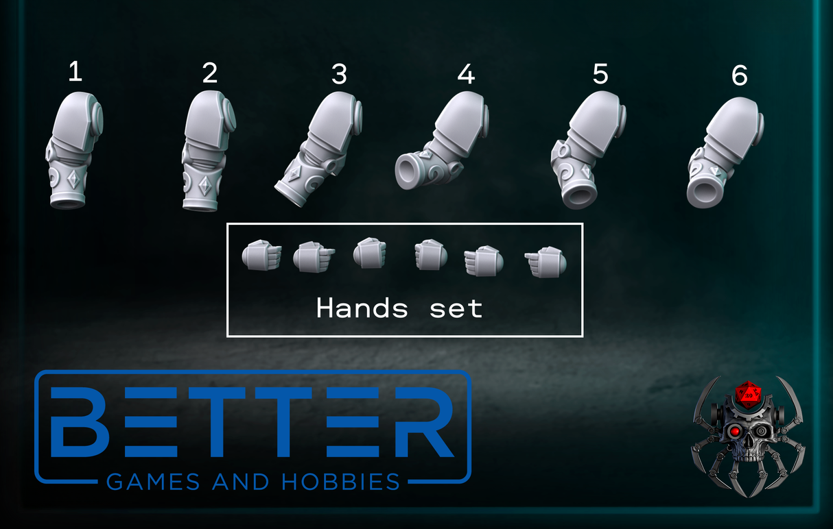 Arms & Hands - Sons of the Storm, Heavy Armor Squad. Conversion parts for sci-fi wargaming, New Termi's