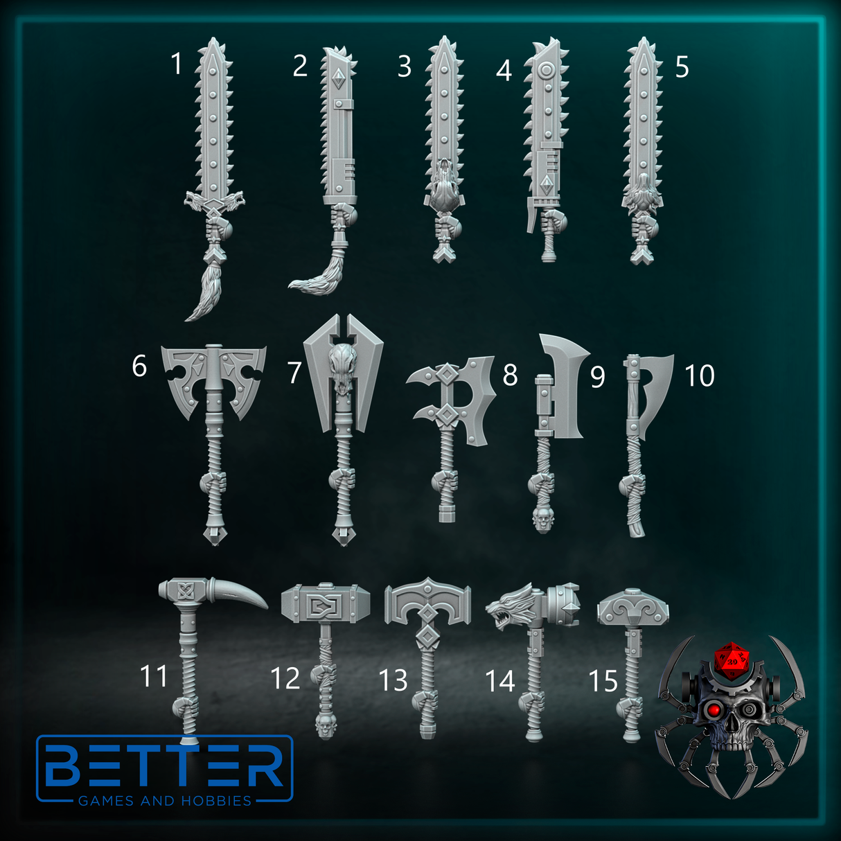 Melee Weapons 2, Sons of the Storm - Wolf Riders. Conversion parts for sci-fi wargaming, 2nd born marine