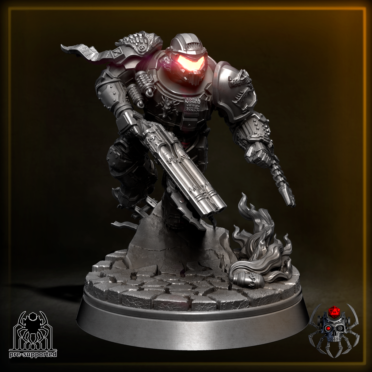 Shoulder Pads. Flame Lizards - Liquidator Commander. Conversion parts for sci-fi wargaming, 2nd born marine