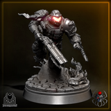 Shoulder Pads. Flame Lizards - Liquidator Commander. Conversion parts for sci-fi wargaming, 2nd born marine