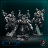 Jump Bases, Sons of the Storm - Flying Hunters. 32mm base toppers for sci-fi wargaming