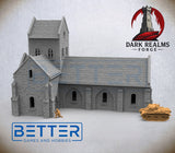 Overlord 1944, Church - 32, 28, 15 and 10mm Scale, for Fantasy, Historical terrain RPG