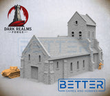 Overlord 1944, Church - 32, 28, 15 and 10mm Scale, for Fantasy, Historical terrain RPG