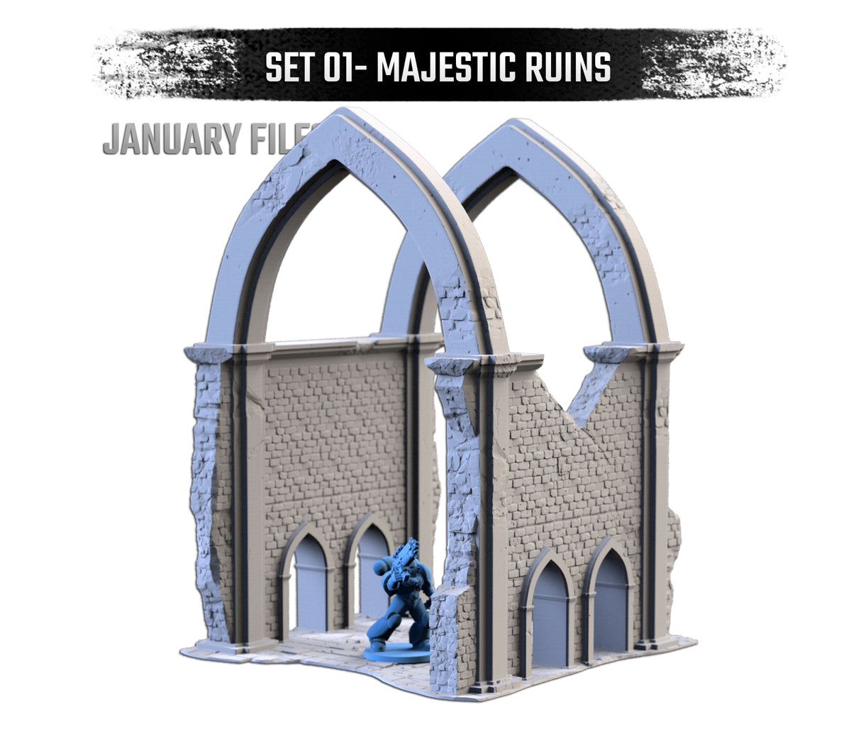 Majestic Ruins (32, 28, 15 & 10mm Scale) tabletop wargaming terrain