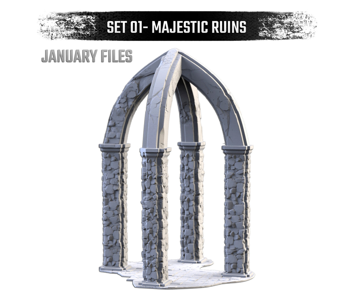 Majestic Ruins (32, 28, 15 & 10mm Scale) tabletop wargaming terrain