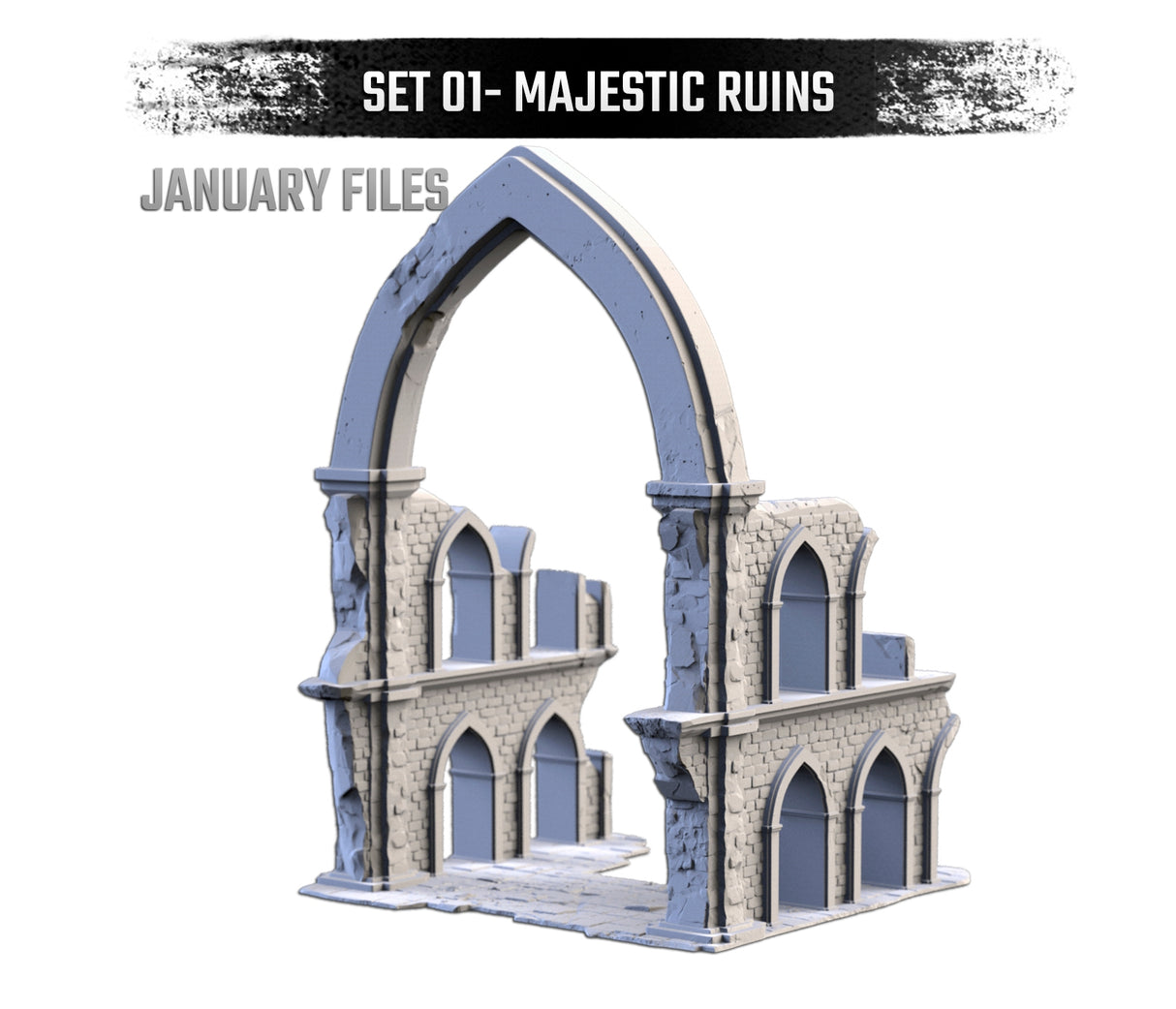 Majestic Ruins (32, 28, 15 & 10mm Scale) tabletop wargaming terrain