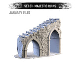 Majestic Ruins (32, 28, 15 & 10mm Scale) tabletop wargaming terrain