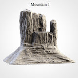 Desert Mountains 1, (32, 28, 15 & 10mm Scale) Terrain for Sci-Fi, Fantasy and Historical Wargames