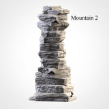 Desert Mountains 2, (32, 28, 15 & 10mm Scale) 3d printed terrain. Fantasy Sci-fi and Historical wargames, RPG