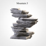 Desert Mountains 2, (32, 28, 15 & 10mm Scale) 3d printed terrain. Fantasy Sci-fi and Historical wargames, RPG