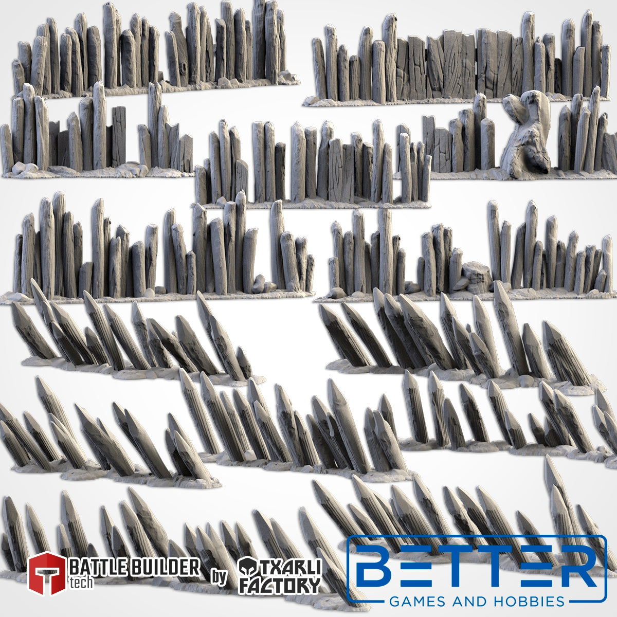 Fences & Stakes, (32 & 28mm Scale) tabletop wargaming terrain