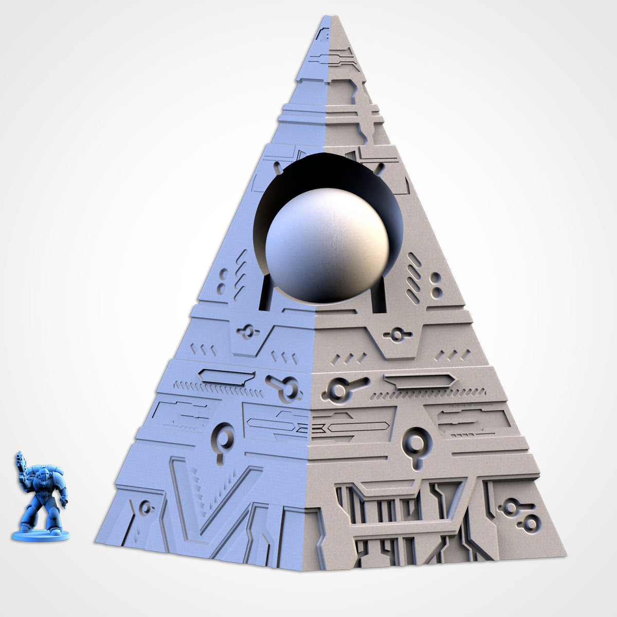 Xenos Pyramids (32, 28, 15 & 10mm Scale) tabletop wargaming terrain