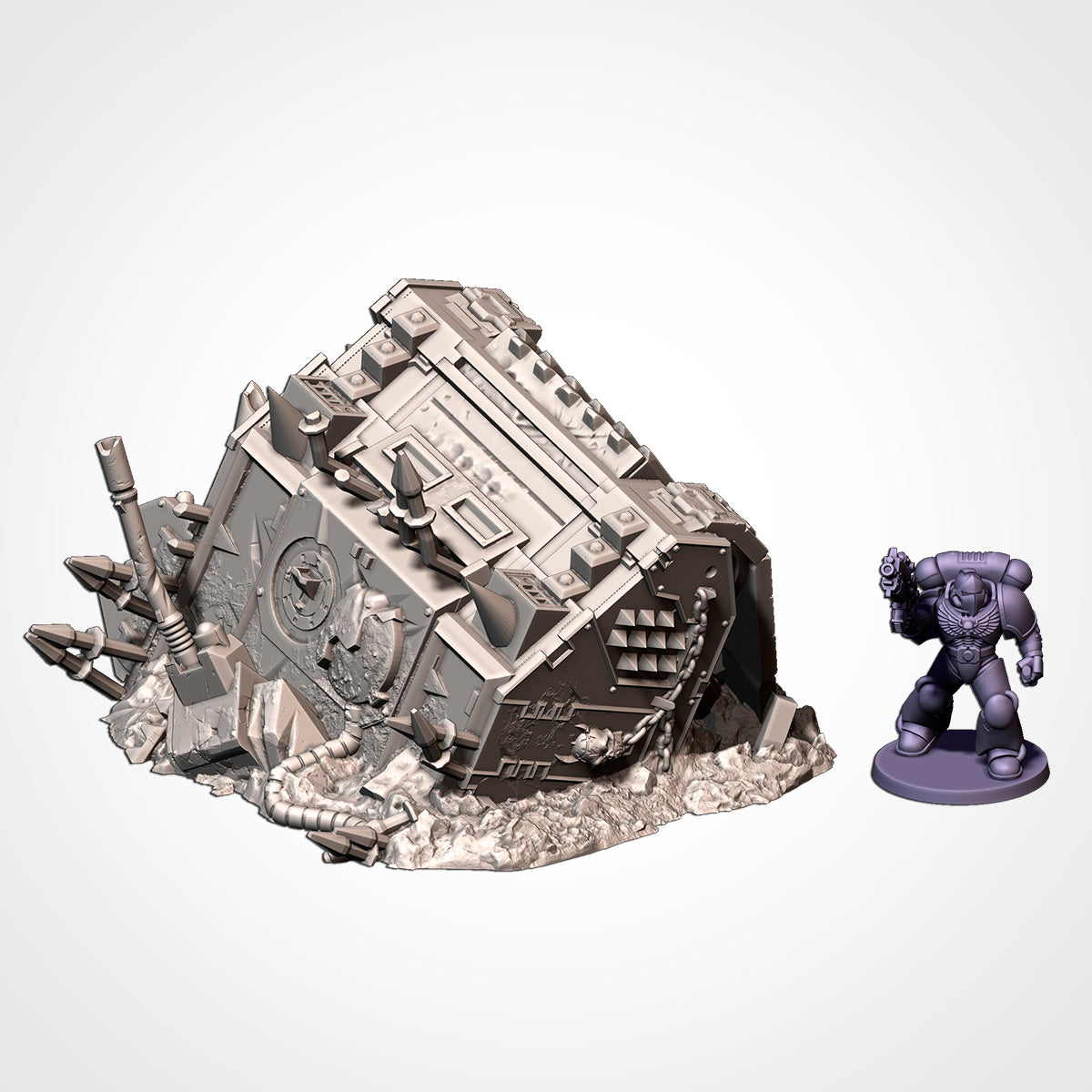 Crashed Infernal Tanks (32, 28 & 10mm Scale) tabletop wargaming terrain