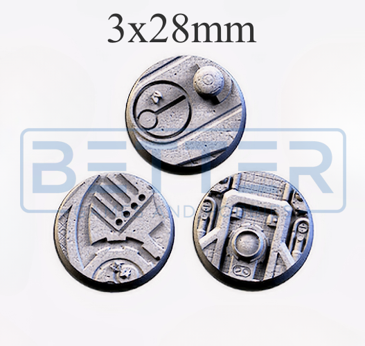 Cyber Hex - Themed Bases and Toppers for sci-fi & fantasy wargaming