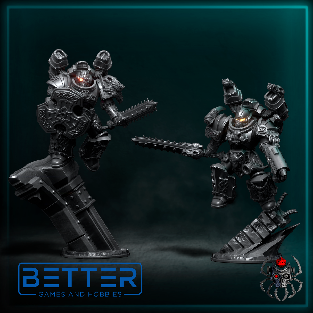 Jump Bases, Sons of the Storm - Flying Hunters. 32mm base toppers for sci-fi wargaming